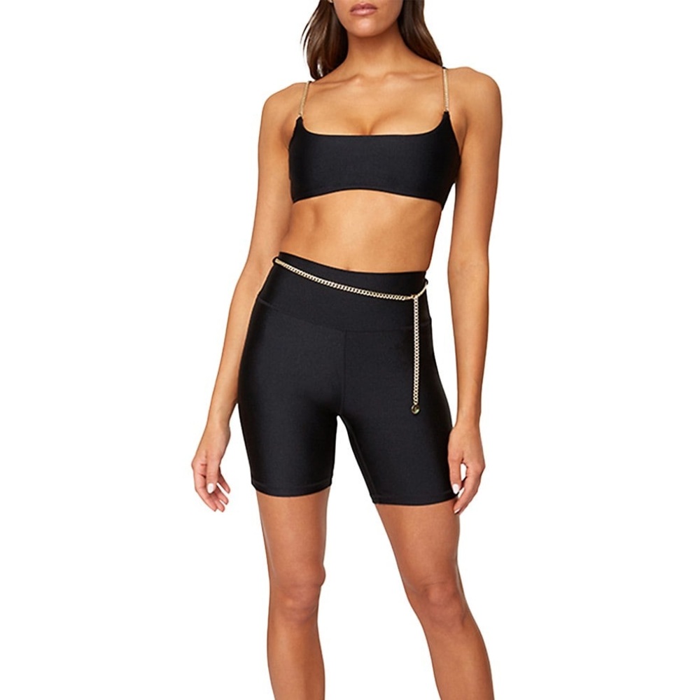 Weworewhat Metallic Bike Shorts NWT